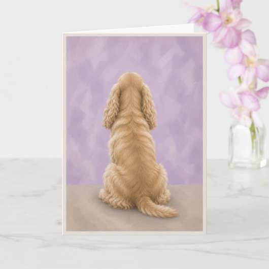 Carte de condoléances pour Cocker Spaniel au Pont (Orchidée)