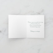 Carte de condoléances pour deuil de chat avec nom (Intérieur)