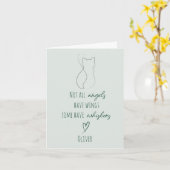 Carte de condoléances pour deuil de chat avec nom (Fleur jaune)
