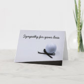 Carte de condoléances pour golfer golf ballon ruba (Devant)