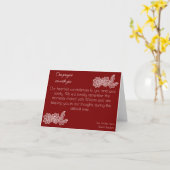 Carte de condoléances pour la maison de retraite S (Fleur jaune)