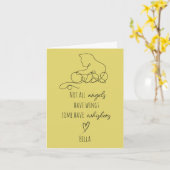 Carte de condoléances pour la mort d'un chat avec (Fleur jaune)
