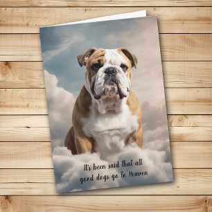 Carte de condoléances pour la perte de Bulldog Hea
