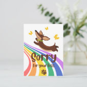 Carte de condoléances pour la perte de votre chien (Debout devant)