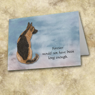 Carte de condoléances pour la perte d'un Berger Al
