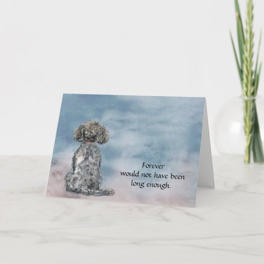 Carte de condoléances pour la perte d'un caniche g (Devant)