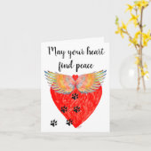 Carte de condoléances pour la perte d'un chat (Fleur jaune)