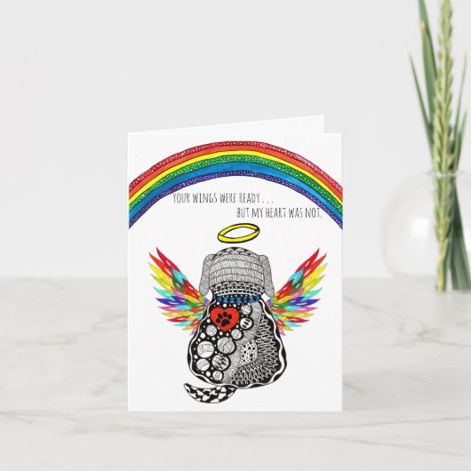 Carte de condoléances pour la perte d'un chien (Devant)