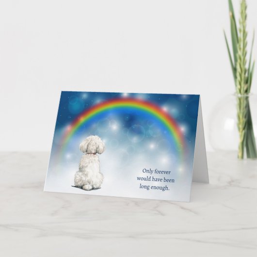 Carte de condoléances pour la perte d'un chien Bic (Devant)
