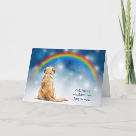 Carte de condoléances pour la perte d'un chien Lab (Devant)