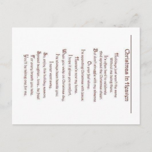 Carte de condoléances pour la perte d'un être cher (Devant)