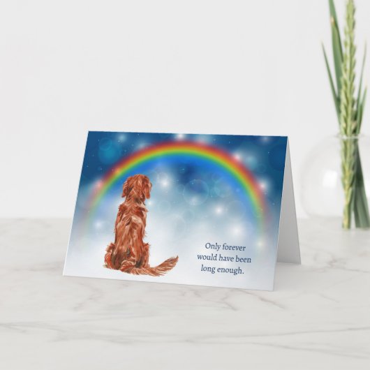 Carte de condoléances pour la perte d'un Irish Set (Devant)