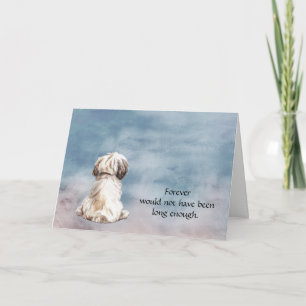 Carte de condoléances pour la perte d'un Shih Tzu