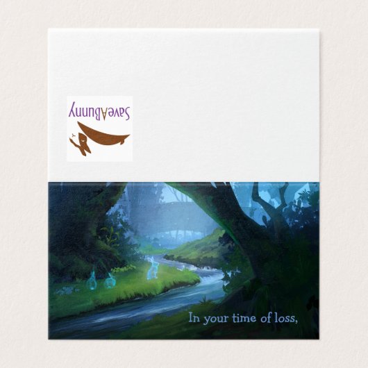 Carte de condoléances pour perte d'animal (Outside Unfolded)