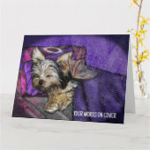 Carte de condoléances pour perte d'animal de compa (Fleur jaune)