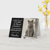 Carte de condoléances pour perte de chat personnal (Fleur jaune)