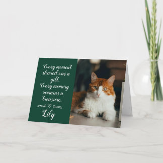 Carte de condoléances pour perte de chat personnal
