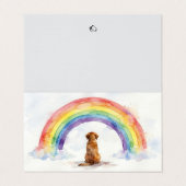 Carte de condoléances pour perte de chien avec nom (Outside Unfolded)