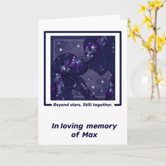 Carte de condoléances pour perte de Labrador Retri (Fleur jaune)