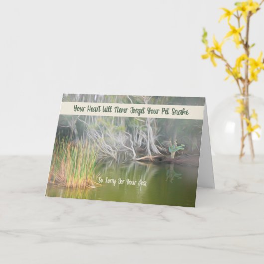 Carte de condoléances pour perte de serpent de com (Fleur jaune)