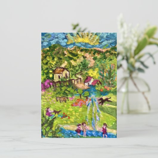 Carte de condoléances pour perte d'enfant (Debout devant)