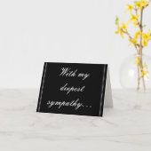 Carte de condoléances propre et respectueuse (Fleur jaune)