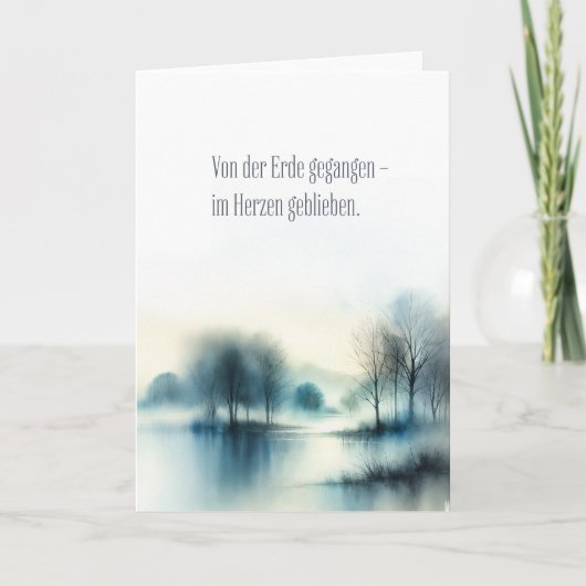 Carte de condoléances "resté dans le cœur" (Devant)