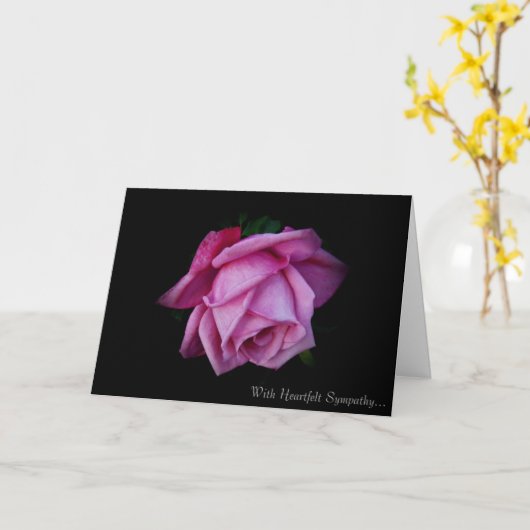 Carte de condoléances Rose - Silver Grace (Fleur jaune)