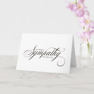 Carte de condoléances simple et élégante