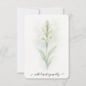 Carte de condoléances Tuberose Aquarelle  (Devant)