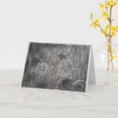 Carte de condoléances "Une assemblée sombre" (Fleur jaune)