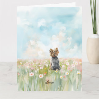 Carte de condoléances Watercolor Yorkshire Terrier