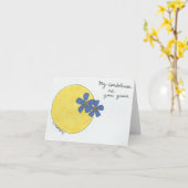 Carte de Condolence (Fleur jaune)