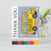 Carte de conducteur d'autobus scolaire de l'enfant (Debout devant)