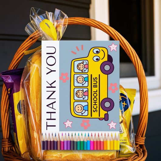 Carte de conducteur d'autobus scolaire de l'enfant