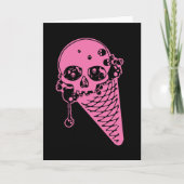Carte de cône à crème glacée rose (Devant)