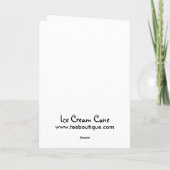 Carte de cône de crème glacée (Dos)