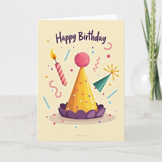 Carte de confettis festifs (Devant)