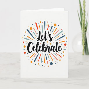 Carte de confettis joyeux explosant