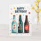 Carte de Confettis pour Bouteilles de Fête (Fleur jaune)
