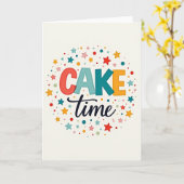 Carte de Confettis pour l'Heure du Gâteau (Fleur jaune)