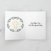 Carte de confirmation de la petite-fille Christian (Intérieur)