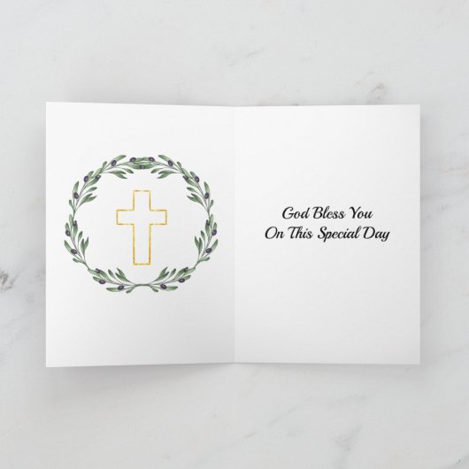 Carte de confirmation de petite fille (Intérieur)