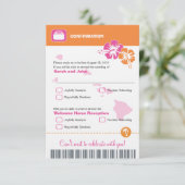 Carte de confirmation de réponse à un mariage à Ha (Debout devant)