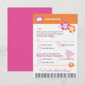 Carte de confirmation de réponse à un mariage à Ha (Devant / Derrière)