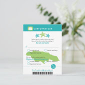 Carte de confirmation de RSVP de mariage en Jamaïq (Debout devant)