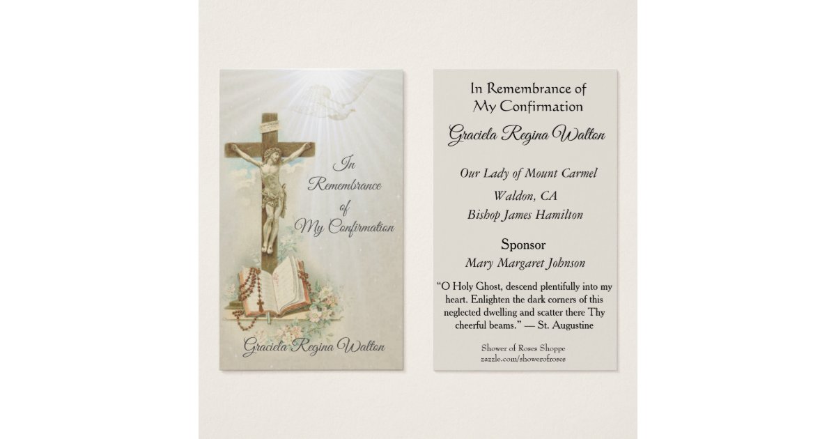 Carte De Confirmation De Sacrement De Souvenir De Zazzle Be