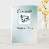 Carte de confirmation du fils avec colombe (Fleur jaune)
