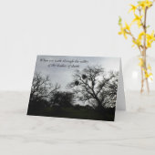 Carte de confort Inspiration : Chênes contre ciel  (Fleur jaune)