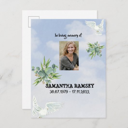 Carte de confort moderne Blue Sky (Devant / Derrière)